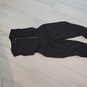 J Crew black zip jumpsuit